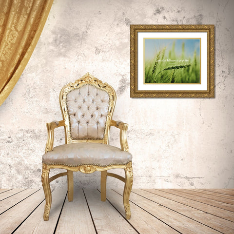Larry McMurtry Quote: All That Happens Gold Ornate Wood Framed Art Print with Double Matting by ArtsyQuotes