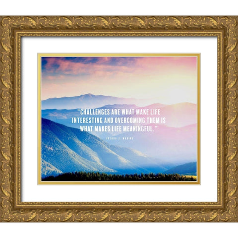 Joshua J. Marine Quote: Makes Life Meaningful Gold Ornate Wood Framed Art Print with Double Matting by ArtsyQuotes