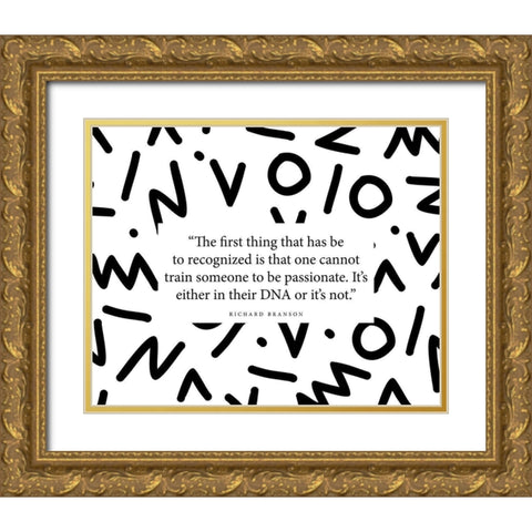 Richard Branson Quote: Given a Wish Gold Ornate Wood Framed Art Print with Double Matting by ArtsyQuotes