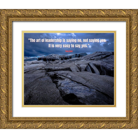 Artsy Quotes Quote: Art of Leadership Gold Ornate Wood Framed Art Print with Double Matting by ArtsyQuotes