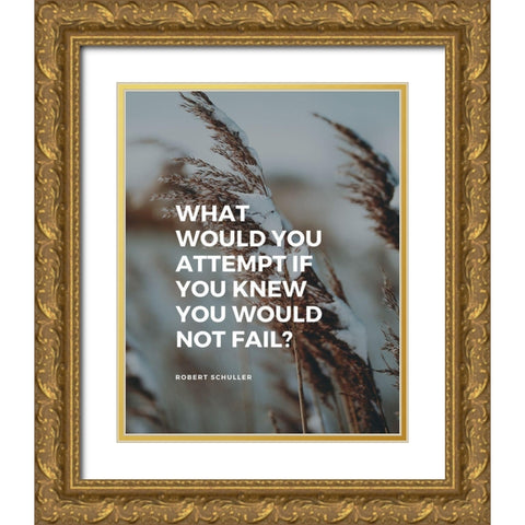 Robert Schuller Quote: What Would You Gold Ornate Wood Framed Art Print with Double Matting by ArtsyQuotes