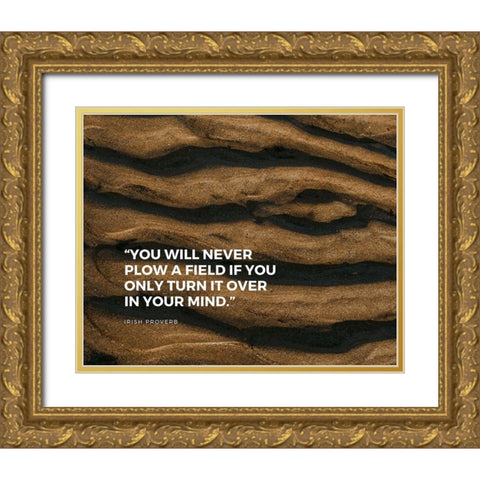 Irish Proverb Quote: In Your Mind Gold Ornate Wood Framed Art Print with Double Matting by ArtsyQuotes