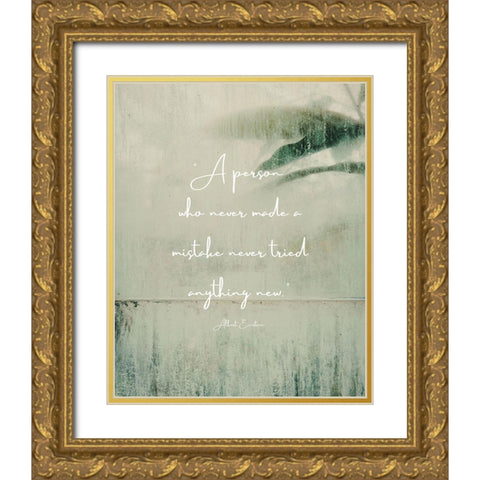 Albert Einstein Quote: Never Made a Mistake Gold Ornate Wood Framed Art Print with Double Matting by ArtsyQuotes