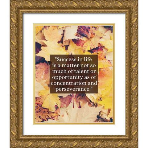 ArtsyQuotes Quote: Concentration Gold Ornate Wood Framed Art Print with Double Matting by ArtsyQuotes