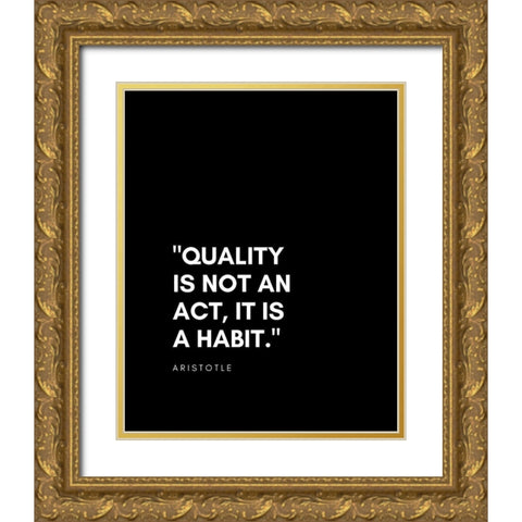 Aristotle Quote: Quality Gold Ornate Wood Framed Art Print with Double Matting by ArtsyQuotes
