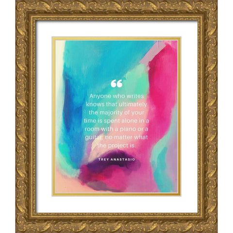 Trey Anastasio Quote: Majority of Your Time Gold Ornate Wood Framed Art Print with Double Matting by ArtsyQuotes