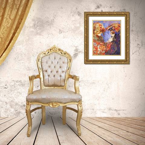 Romance Venice II Gold Ornate Wood Framed Art Print with Double Matting by Wiley, Marta