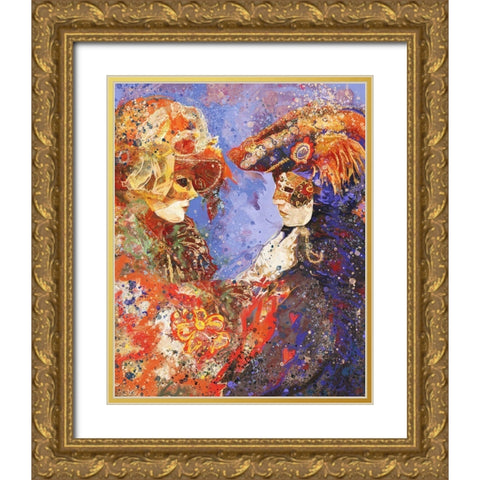 Romance Venice II Gold Ornate Wood Framed Art Print with Double Matting by Wiley, Marta