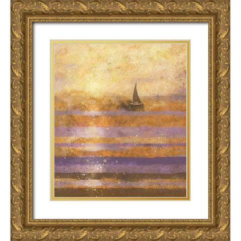 Sunset VIIII Gold Ornate Wood Framed Art Print with Double Matting by Wiley, Marta