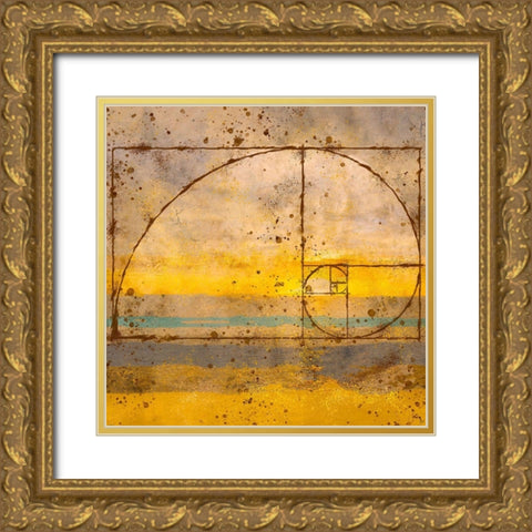 Fibonacci II Gold Ornate Wood Framed Art Print with Double Matting by Wiley, Marta