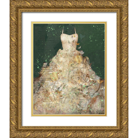 Butterfly Dress III Gold Ornate Wood Framed Art Print with Double Matting by Wiley, Marta