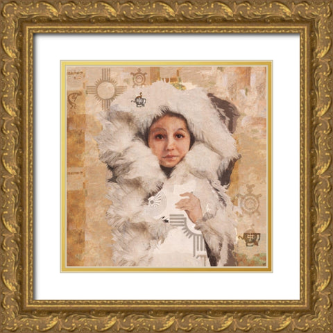 Eskimo Girl I Gold Ornate Wood Framed Art Print with Double Matting by Wiley, Marta