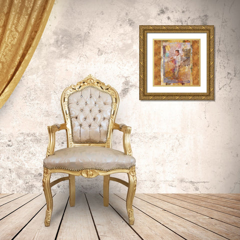 Little African Boy II Gold Ornate Wood Framed Art Print with Double Matting by Wiley, Marta