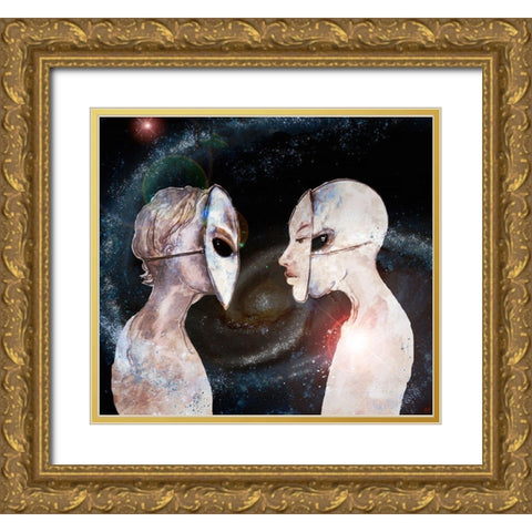 Hybrid I Gold Ornate Wood Framed Art Print with Double Matting by Wiley, Marta