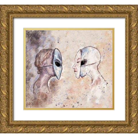 Hybrid IIII Gold Ornate Wood Framed Art Print with Double Matting by Wiley, Marta