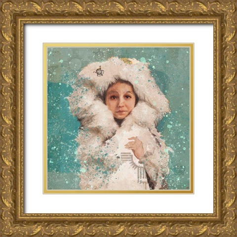 Eskimo Child V Gold Ornate Wood Framed Art Print with Double Matting by Wiley, Marta