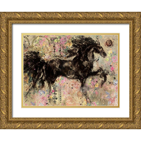 Floral Lepa Zena II Gold Ornate Wood Framed Art Print with Double Matting by Wiley, Marta