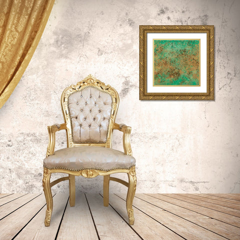 Patina III Gold Ornate Wood Framed Art Print with Double Matting by Wiley, Marta