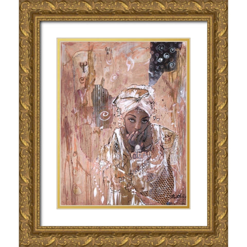 Secrets Kept Gold Ornate Wood Framed Art Print with Double Matting by Wiley, Marta