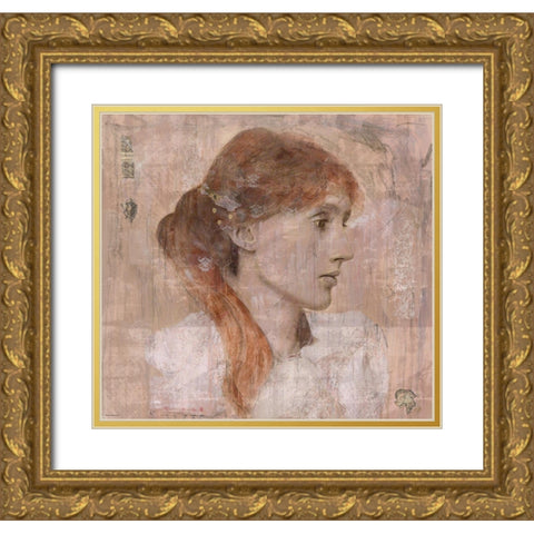 Virgina Wolffe Gold Ornate Wood Framed Art Print with Double Matting by Wiley, Marta