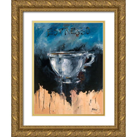 Espresso Gold Ornate Wood Framed Art Print with Double Matting by Wiley, Marta