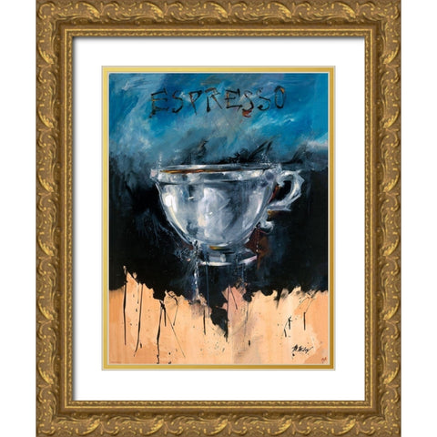 Dive Lighter colors Gold Ornate Wood Framed Art Print with Double Matting by Wiley, Marta