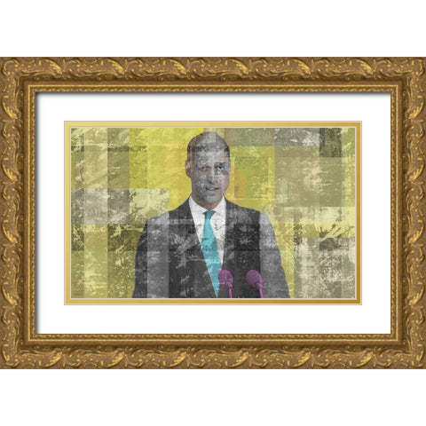 Prince William Gold Ornate Wood Framed Art Print with Double Matting by Wiley, Marta