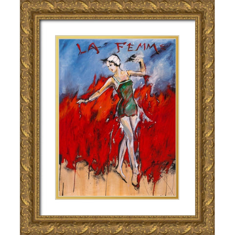 La Feme Gold Ornate Wood Framed Art Print with Double Matting by Wiley, Marta