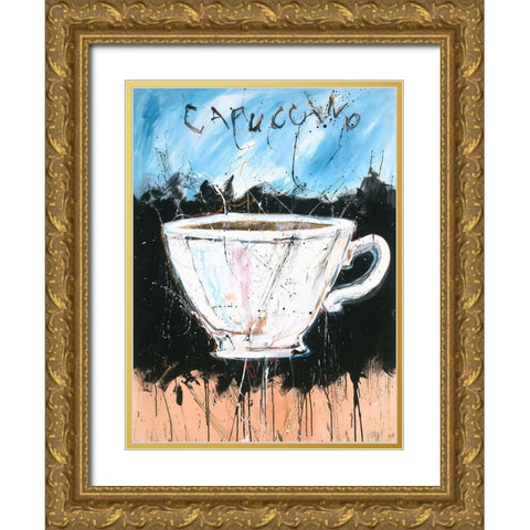 Capucinno Gold Ornate Wood Framed Art Print with Double Matting by Wiley, Marta