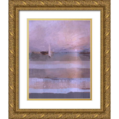 Classical Sail Sand Gold Ornate Wood Framed Art Print with Double Matting by Wiley, Marta