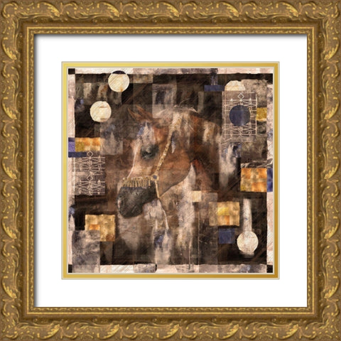Classical Sail Puple Gold Ornate Wood Framed Art Print with Double Matting by Wiley, Marta