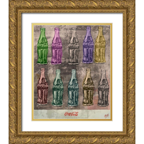 Coke Print II Gold Ornate Wood Framed Art Print with Double Matting by Wiley, Marta