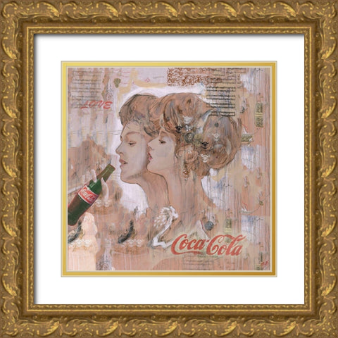 Coke Classical Romance Gold Ornate Wood Framed Art Print with Double Matting by Wiley, Marta