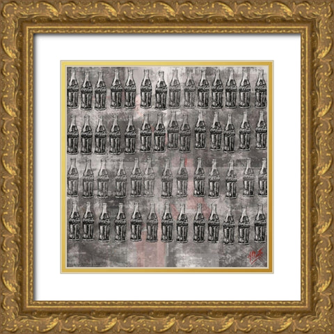 Coke Silkscreen IV Gold Ornate Wood Framed Art Print with Double Matting by Wiley, Marta
