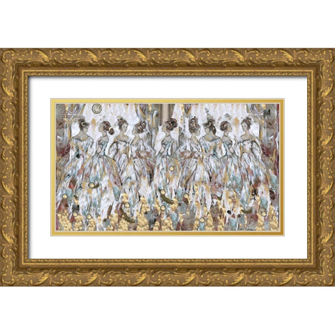 Blue Bells I Gold Ornate Wood Framed Art Print with Double Matting by Wiley, Marta