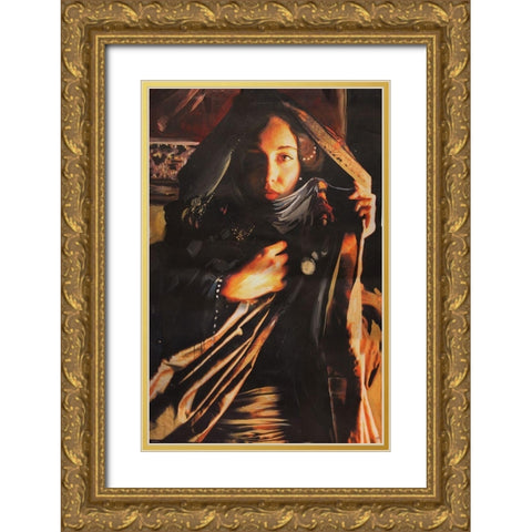 Wiley Sisters- Marta Wiley Gold Ornate Wood Framed Art Print with Double Matting by Wiley, Marta