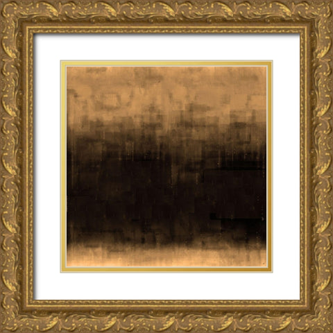Sepia Abstract Gold Ornate Wood Framed Art Print with Double Matting by Wiley, Marta