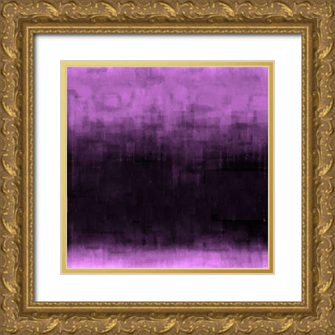 Burgandy Abstract Gold Ornate Wood Framed Art Print with Double Matting by Wiley, Marta