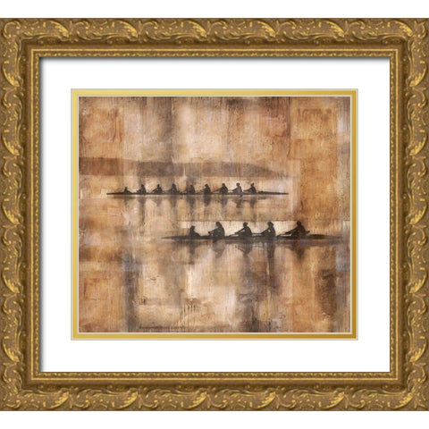 Sculling I Gold Ornate Wood Framed Art Print with Double Matting by Wiley, Marta