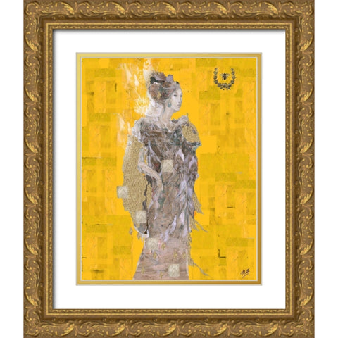 Queen Bee II Gold Ornate Wood Framed Art Print with Double Matting by Wiley, Marta
