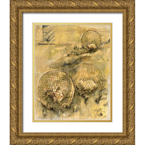 Extinction and Protection Gold Ornate Wood Framed Art Print with Double Matting by Wiley, Marta