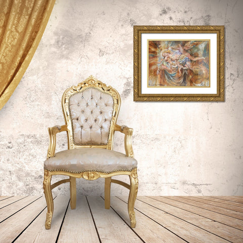 Renaissance Pop Gold Ornate Wood Framed Art Print with Double Matting by Wiley, Marta