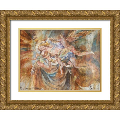 Renaissance Pop Gold Ornate Wood Framed Art Print with Double Matting by Wiley, Marta