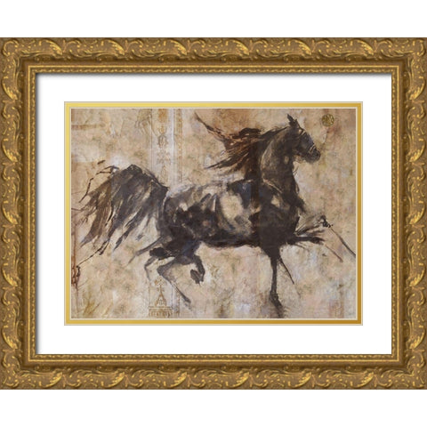 Chinese Lepa Zena Gold Ornate Wood Framed Art Print with Double Matting by Wiley, Marta