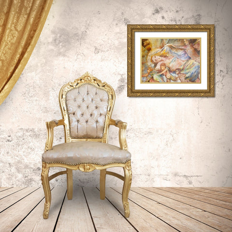 Renaissance Pop Gold Ornate Wood Framed Art Print with Double Matting by Wiley, Marta