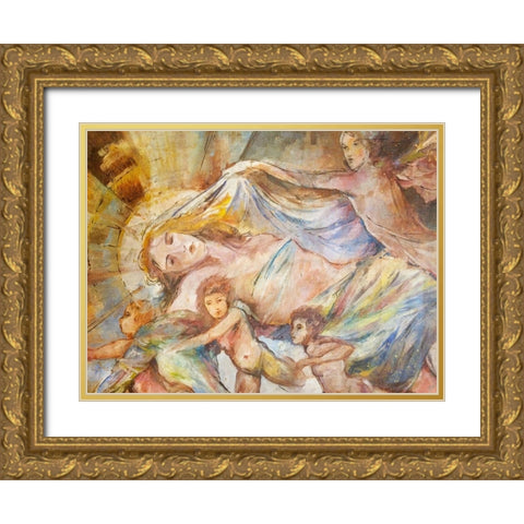 Renaissance Pop Gold Ornate Wood Framed Art Print with Double Matting by Wiley, Marta