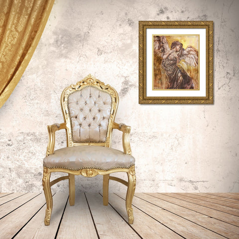 Glorious Angel II Gold Ornate Wood Framed Art Print with Double Matting by Wiley, Marta