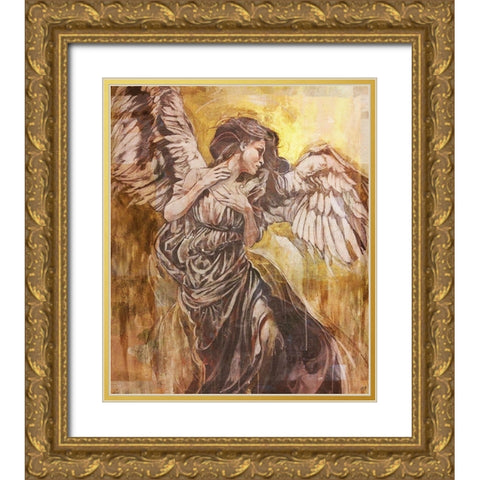 Glorious Angel II Gold Ornate Wood Framed Art Print with Double Matting by Wiley, Marta