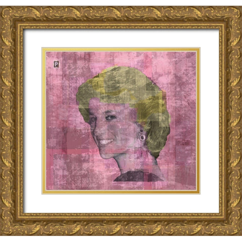 Princess D Gold Ornate Wood Framed Art Print with Double Matting by Wiley, Marta