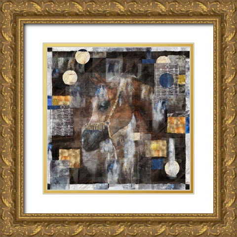 Horse I sepia tint Gold Ornate Wood Framed Art Print with Double Matting by Wiley, Marta